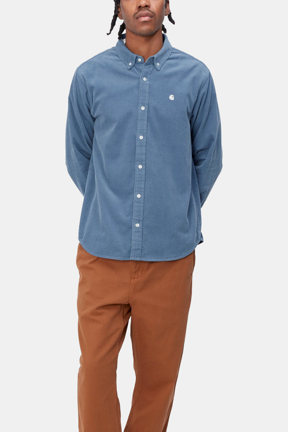 Carhartt WIP L/S Madison Fine Cord Shirt (Sorrent/Wax)