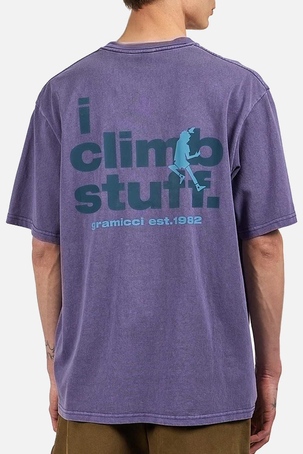 Gramicci I Climb Stuff T-Shirt (Purple Pigment)