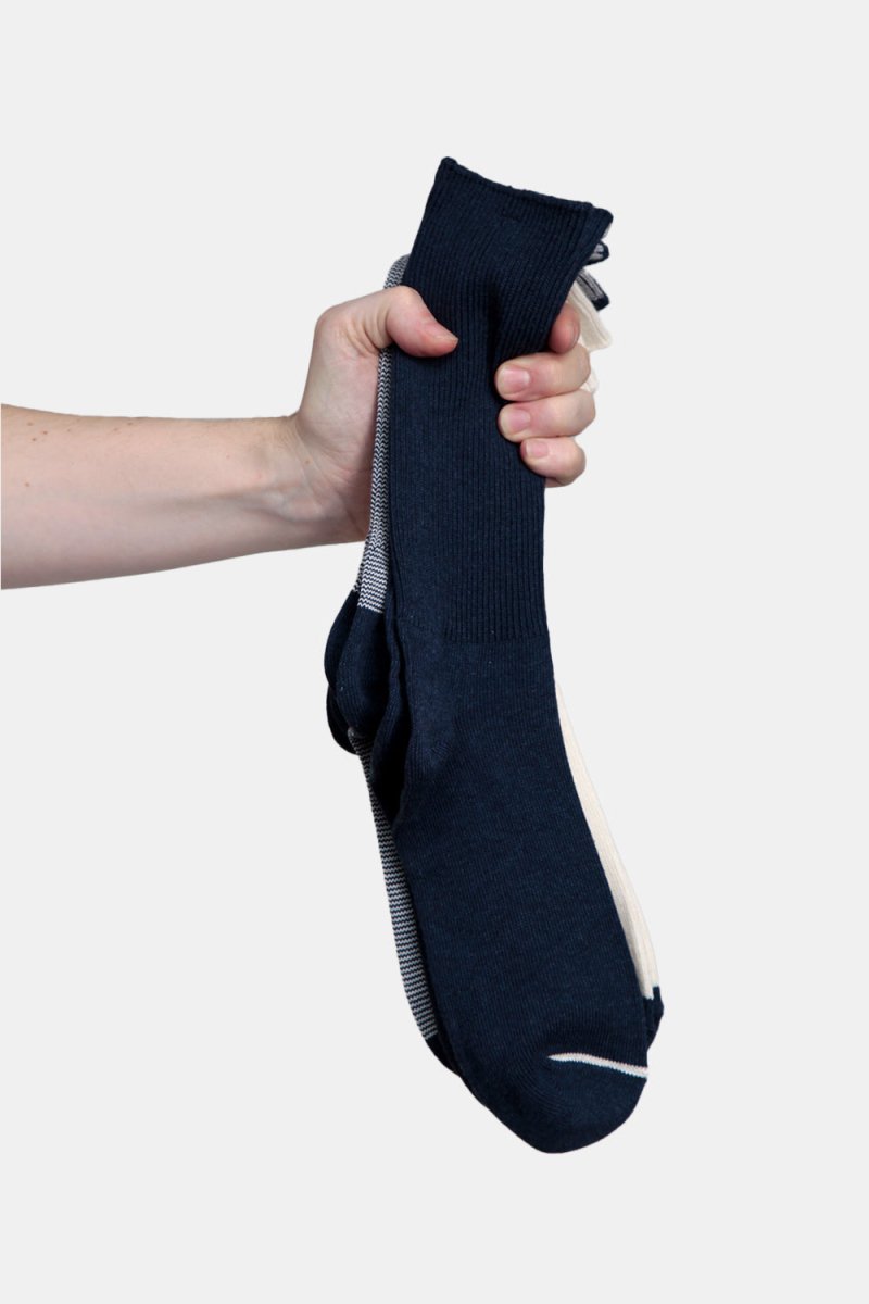 Anonymous Ism Amerib Pack of Three Crew Socks (Navy Blue Cream) | Socks