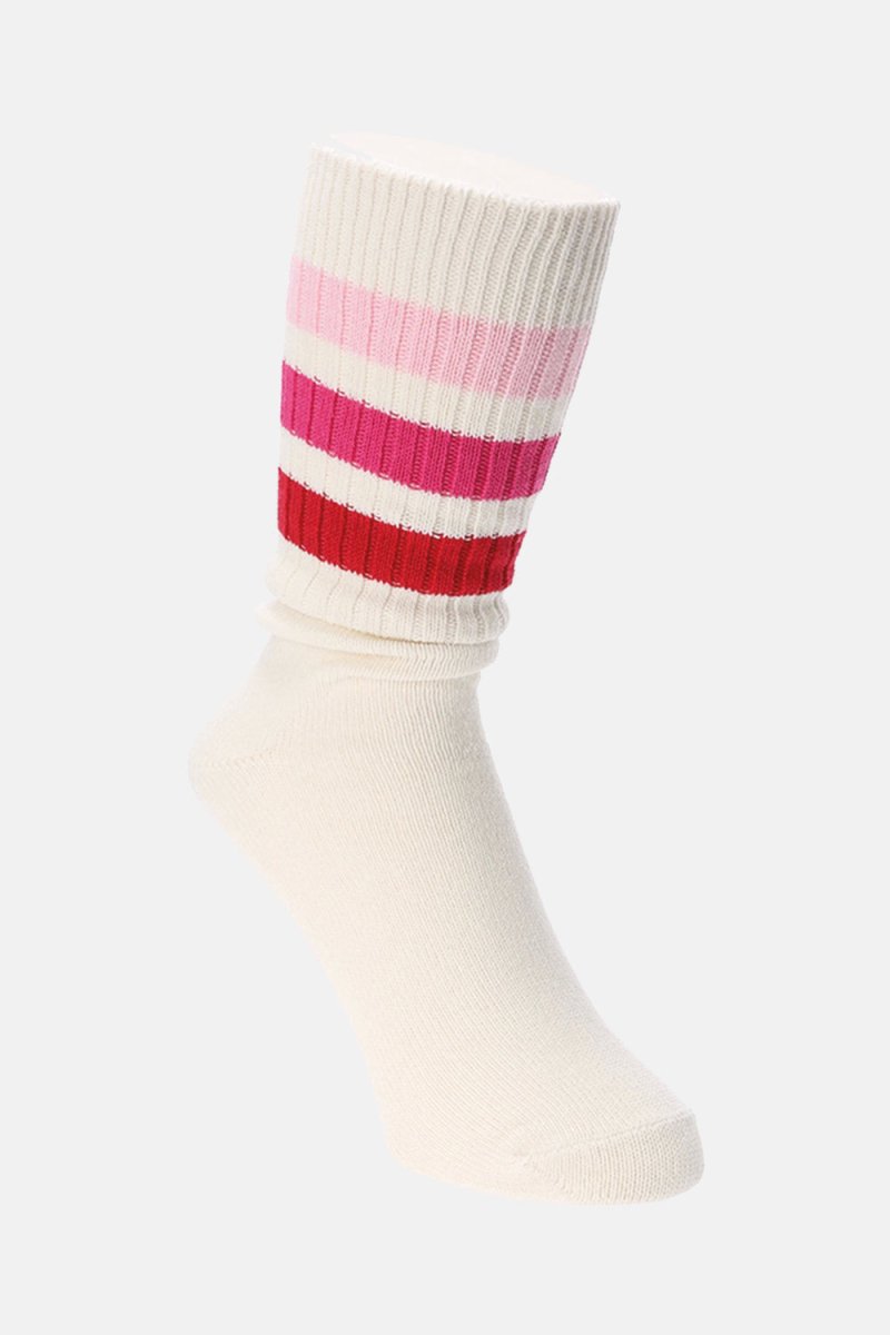 Anonymous Ism Recover™ Gradation 3 Line Crew (Red / Pink) | Socks