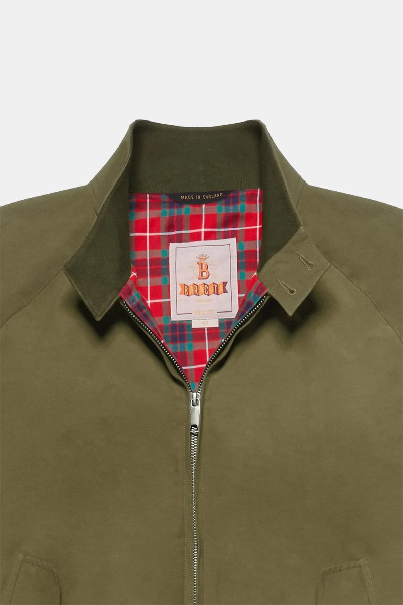Baracuta G9 Classic Cotton-Blend Harrington Jacket (Army Green) | Jackets
