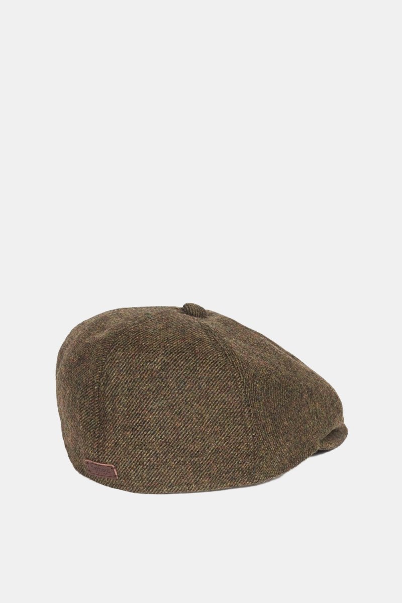 Barbour Claymore Bakerboy Flat Cap (Olive Twill) | Hats