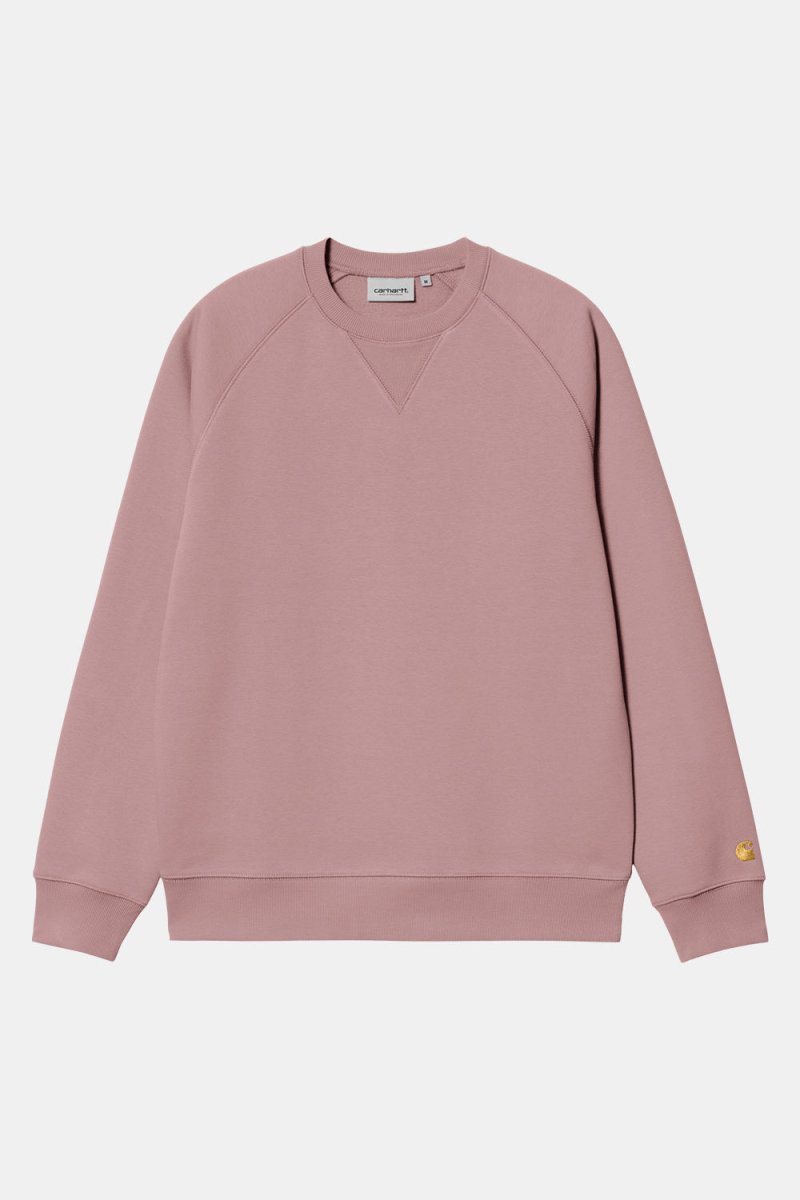 Carhartt WIP Chase Sweatshirt (Glassy Pink/Gold) | Sweaters