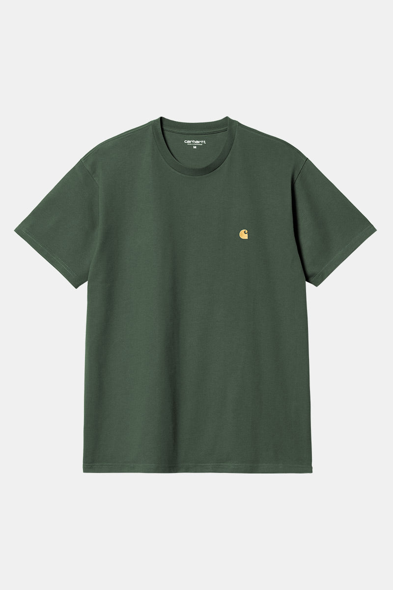 Carhartt WIP Short Sleeve Chase T-Shirt (Sycamore/Gold) | T-Shirts