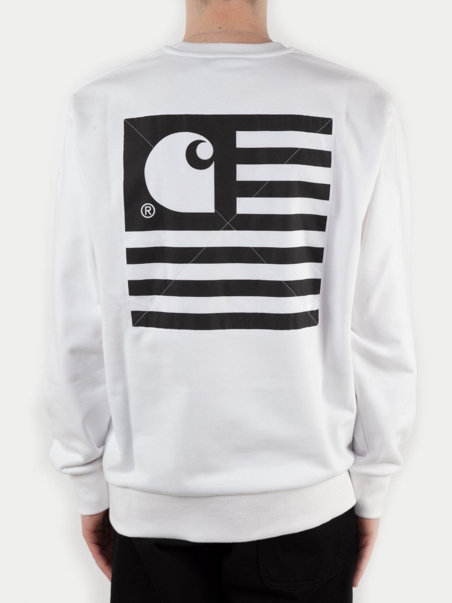 Carhartt WIP State Patch Sweatshirt (White) | Sweaters