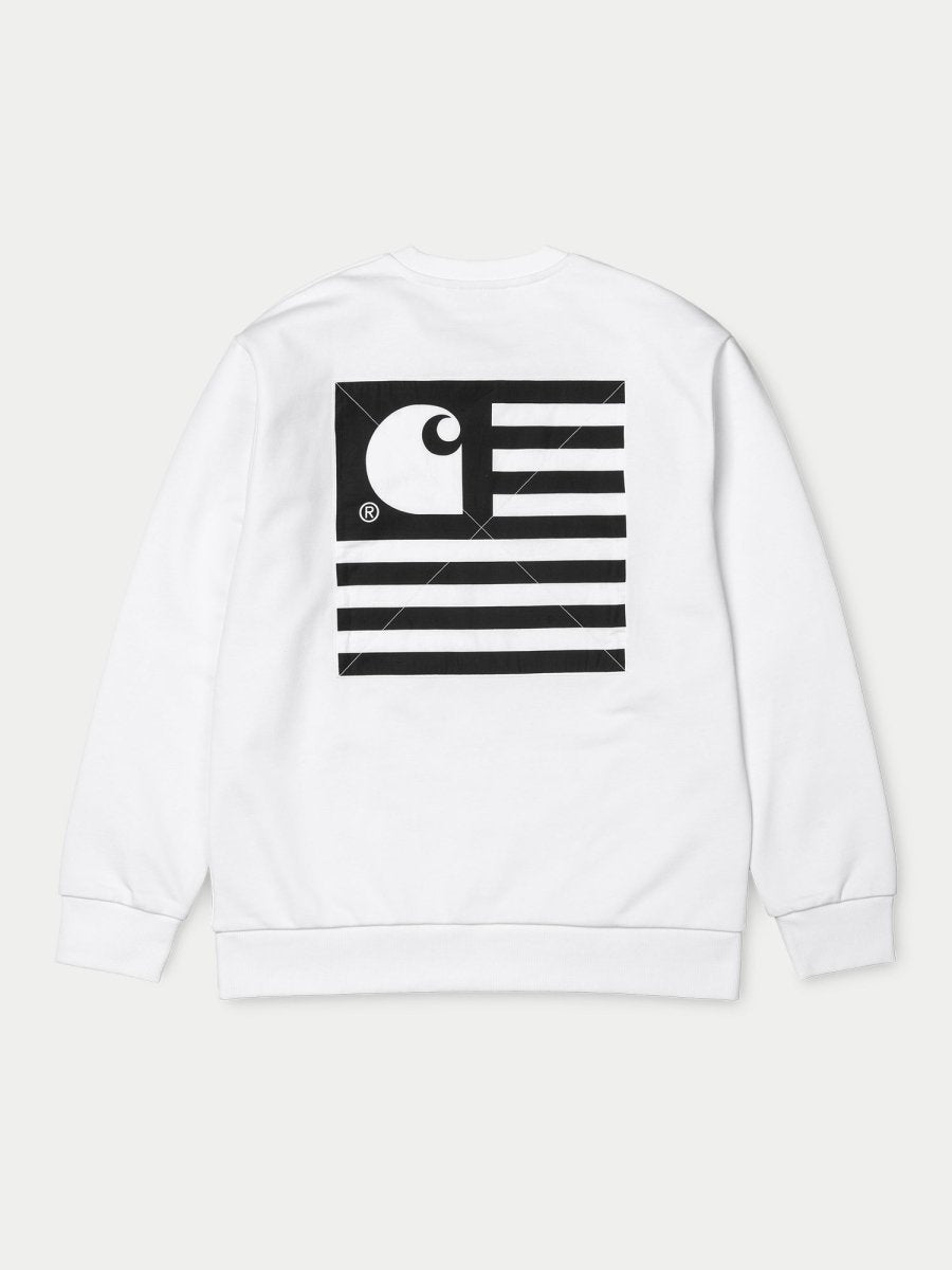 Carhartt WIP State Patch Sweatshirt (White) | Sweaters