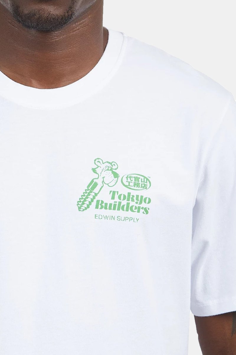 Edwin Tokyo Builders T-Shirt (White Garment Wash) | T-Shirts