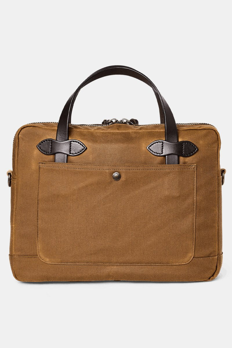 Filson Tin Cloth Compact Briefcase (Dark Tan) | Bags