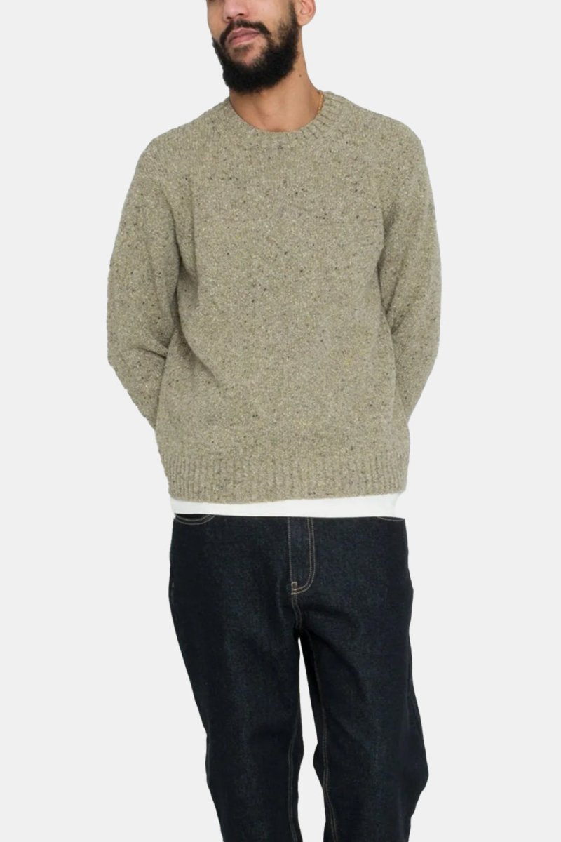 Folk Chain Crew (Light Sage) | Sweaters