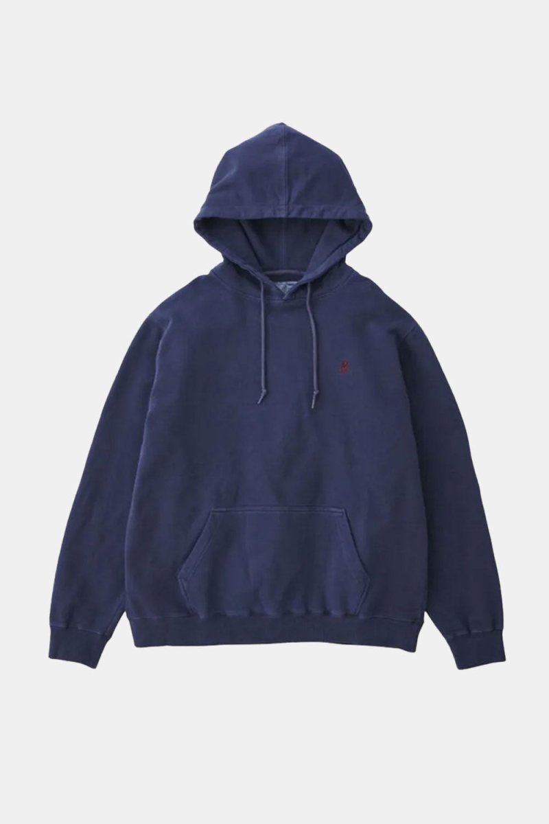 Gramicci One Point Hooded Sweatshirt (Navy Pigment) | Sweaters