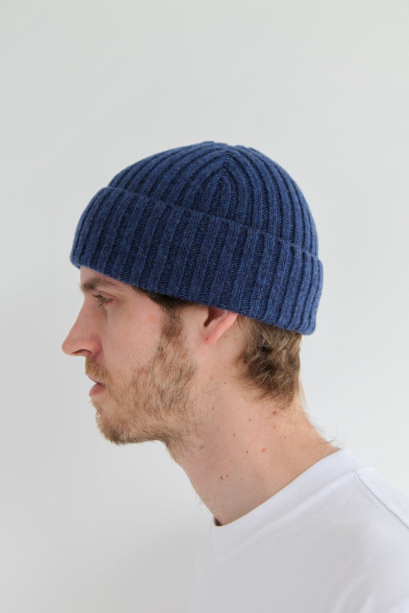 Half Dozen Super-Soft Lambswool Fisherman Beanie (Rhapsody Blue) | Hats