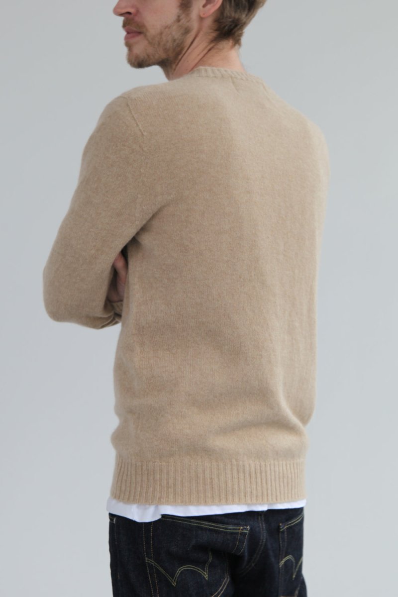 Half-Dozen Supersoft Wool &amp; Baby Alpaca Crew (Niger Cream) | Knitwear