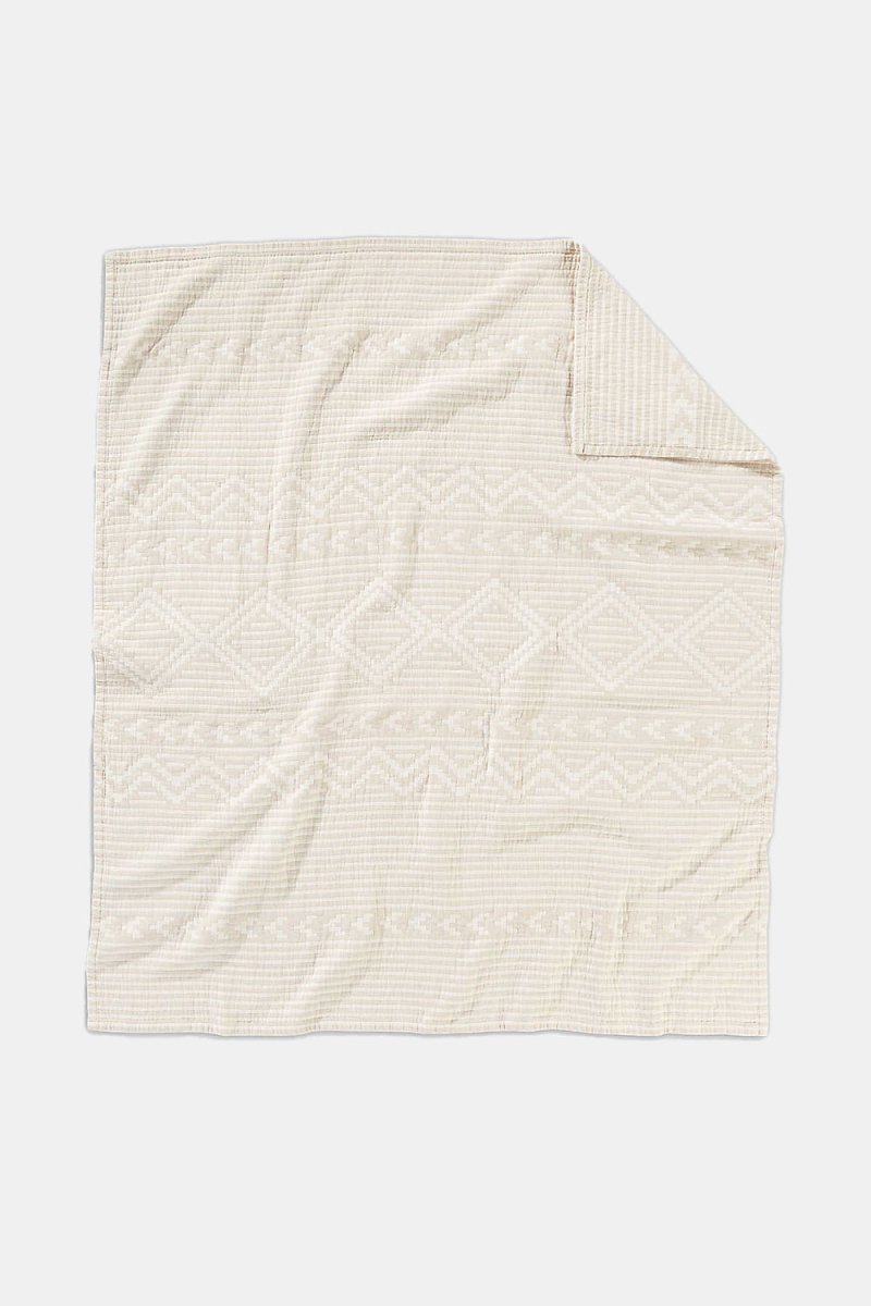 Pendleton Echo Bluff Graphic-pattern Cotton Blanket (Ecru) | Lifestyle