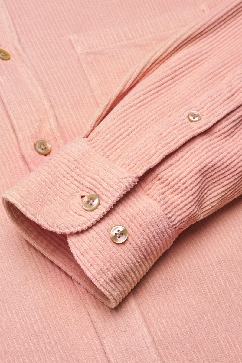 Portuguese Flannel Thick Lobo Cotton-Corduroy Shirt (Old Rose Pink) | Shirts