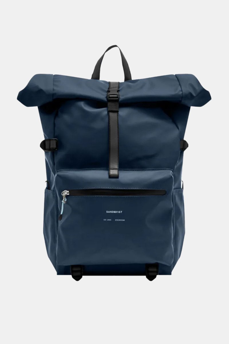 Sandqvist Ruben 2.0 Water-Resistant Rolltop Backpack (Evening Blue) | Bags