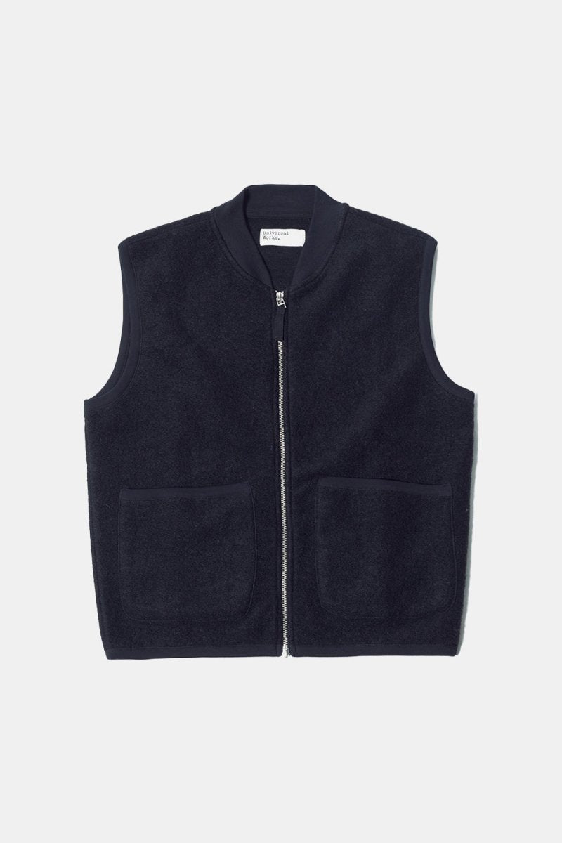 Universal Works Zip Waistcoat (Black) | Vests